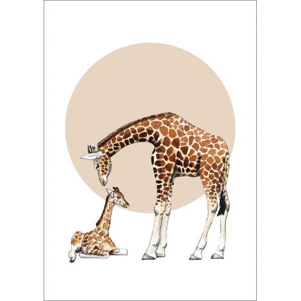 Ansichtkaart Cirkel Giraf fam - 10 stuks